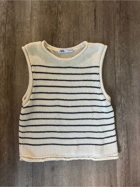 Zara Knit Striped Sweater Vest